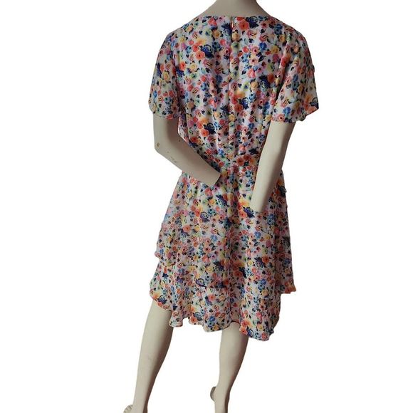 Tahari Multicolor Floral Wrap Dress - Picture 6 of 16